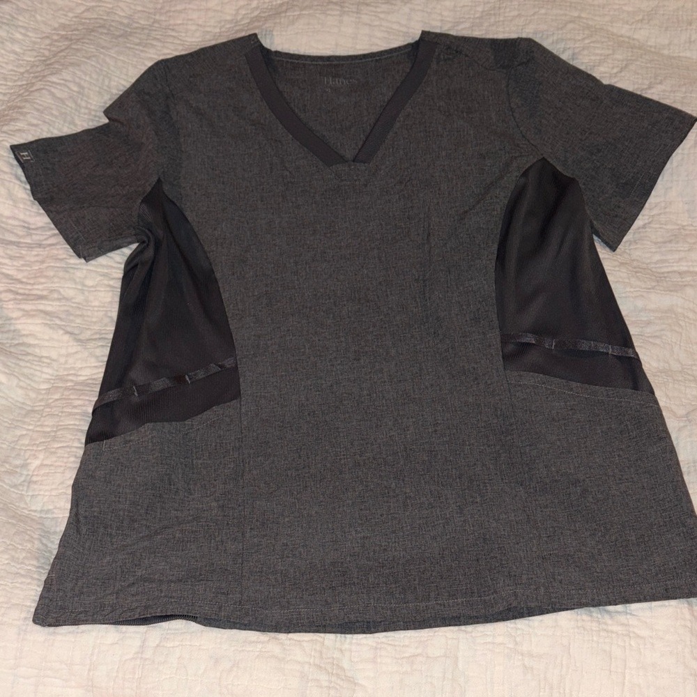 Hanes Women's Gray V-Neck Top